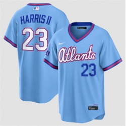 Atlanta Braves 23 Michael Harris II Powder Blue 2026 City Connect Stadium Stitched Baseball Jersey