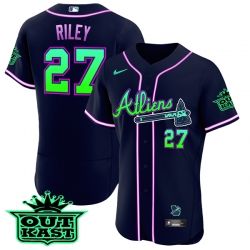 Atlanta Braves 27 Austin Riley 2023 Galaxy Flex Base Stitched Baseball Jersey