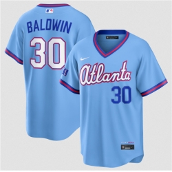 Atlanta Braves 30 Drake Baldwin Powder Blue 2026 City Connect Stadium Stitched Baseball Jersey