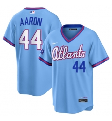 Atlanta Braves 44 Hank Aaron Powder Blue 2026 City Connect Stadium Stitched Baseball Jersey