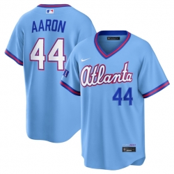 Atlanta Braves 44 Hank Aaron Powder Blue 2026 City Connect Stadium Stitched Baseball Jersey
