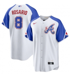Atlanta Braves #8 Eddie Rosario White 2023 City Connect Cool Base Stitched Jersey