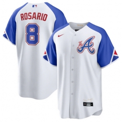 Atlanta Braves #8 Eddie Rosario White 2023 City Connect Cool Base Stitched Jersey