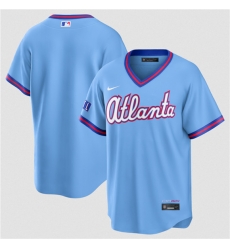 Atlanta Braves Blank Powder Blue 2026 City Connect Stadium Stitched Baseball Jersey