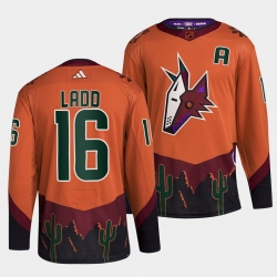 Arizona Coyotes 16 Andrew Ladd Orange 2022 23 Reverse Retro Stitched Jersey