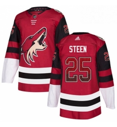Arizona Coyotes 25 Thomas Steen Maroon Drift Fashion NHL jersey