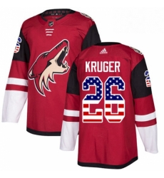 Arizona Coyotes 26 Marcus Kruger Red USA Flag Fashion NHL jersey