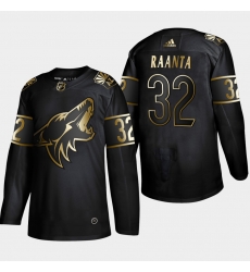Arizona Coyotes 32 Antti Raanta Black Gold Jersey