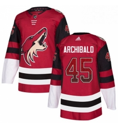 Arizona Coyotes 45 Josh Archibald Maroon Drift Fashion NHL jersey