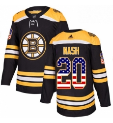 Boston Bruins 20 Riley Nash Black USA Flag Fashion NHL jersey