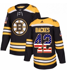 Boston Bruins 42 David Backes Black USA Flag Fashion NHL jersey