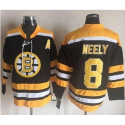 Boston Bruins #8 Cam Neely Black Yellow CCM Throwback Stitched NHL Jersey