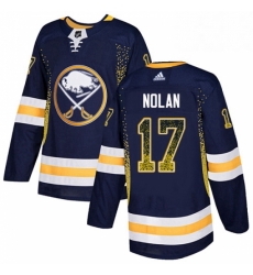 Buffalo Sabres 17 Jordan Nolan Navy Blue Drift Fashion NHL jersey