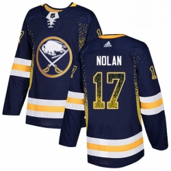 Buffalo Sabres 17 Jordan Nolan Navy Blue Drift Fashion NHL jersey