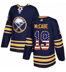 Buffalo Sabres 19 Jake McCabe Navy Blue USA Flag Fashion NHL jersey