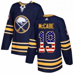 Buffalo Sabres 19 Jake McCabe Navy Blue USA Flag Fashion NHL jersey