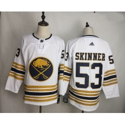 Buffalo Sabres 53 Jeff Skinner White 50th Anniversary Jersey