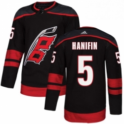 Carolina Hurricanes 5 Noah Hanifin Premier Black Alternate NHL jersey