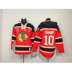 Chicago Blackhawks #10 Sharp Red Pullover Hooded Sweatshirt