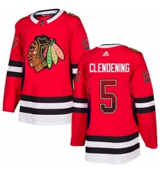 Chicago Blackhawks 5 Adam Clendening Red Drift Fashion NHL jersey