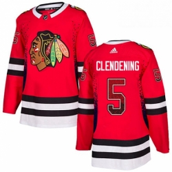 Chicago Blackhawks 5 Adam Clendening Red Drift Fashion NHL jersey