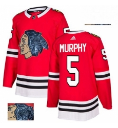Chicago Blackhawks 5 Connor Murphy Red Fashion Gold NHL jersey