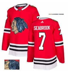 Chicago Blackhawks 7 Brent Seabrook Red Fashion Gold NHL jersey