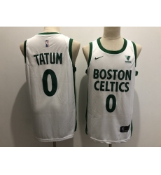 Boston Celtics 0 Jayson Tatum White 2021 City Edition Swingman Stitched NBA jersey With The Sponsor Logo