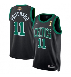 Boston Celtics 11 Payton Pritchard Black 2024 Finals Champions Statement Edition Stitched Basketball Jersey