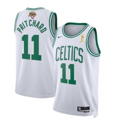 Boston Celtics 11 Payton Pritchard White 2024 Finals Champions Association Edition Stitched Basketball Jersey