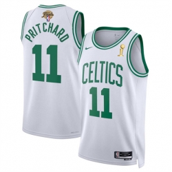 Boston Celtics 11 Payton Pritchard White 2024 Finals Champions Association Edition Stitched Basketball Jersey