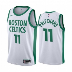 Boston Celtics 11 Payton Pritchard White NBA Swingman 2020 21 City Edition Jersey