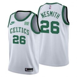 Boston Celtics 26 Aaron Nesmith White Releases Classic Edition NBA 75th Anniversary jersey