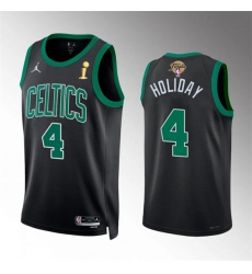 Boston Celtics 4 Jrue Holiday Black 2024 Finals Champions Statement Edition Stitched Basketball Jersey