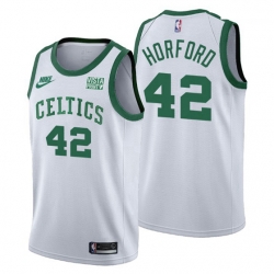 Boston Celtics 42 Al Horford White Releases Classic Edition NBA 75th Anniversary jersey