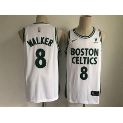 Boston Celtics 8 Kemba Walker White 2021 City Edition Swingman Stitched NBA Jersey