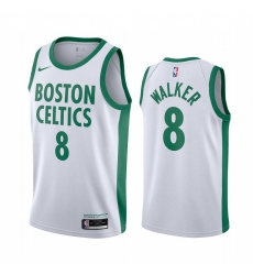 Boston Celtics 8 Kemba Walker White NBA Swingman 2020 21 City Edition Jersey