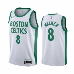 Boston Celtics 8 Kemba Walker White NBA Swingman 2020 21 City Edition Jersey