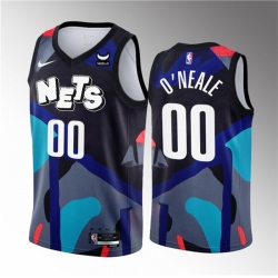 Brooklyn Nets 00 Royce O‘Neale Black 2023 24 City Edition Stitched Basketball Jersey