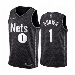 Brooklyn Nets 1 Bruce Brown Black NBA Swingman 2020 21 Earned Edition Jersey