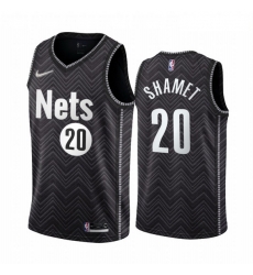 Brooklyn Nets 20 Landry Shamet Black NBA Swingman 2020 21 Earned Edition Jersey