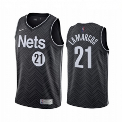 Brooklyn Nets 21 LaMarcus Aldridge Black NBA Swingman 2020 21 Earned Edition Jersey
