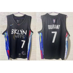 Brooklyn Nets 7 Kevin Durant Black 2021 City Edition Swingman Stitched NBA Jersey