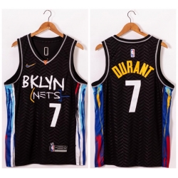 Brooklyn Nets 7 Kevin Durant Black 2021 Swingman Jersey