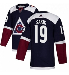 Colorado Avalanche 19 Joe Sakic Navy Blue Alternate NHL Jersey