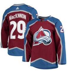 Colorado Avalanche 29 Nathan MacKinnon Burgundy Red Home NHL Jersey