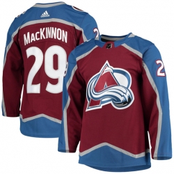 Colorado Avalanche 29 Nathan MacKinnon Burgundy Red Home NHL Jersey