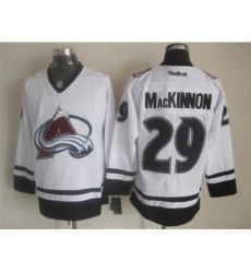 Colorado Avalanche #29 Nathan MacKinnon White-Black Jerseys