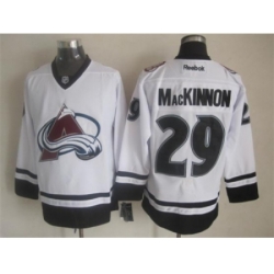 Colorado Avalanche #29 Nathan MacKinnon White-Black Jerseys