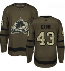 Colorado Avalanche #43 Nazem Kadri Green Salute To Service Stitched Hockey Jersey